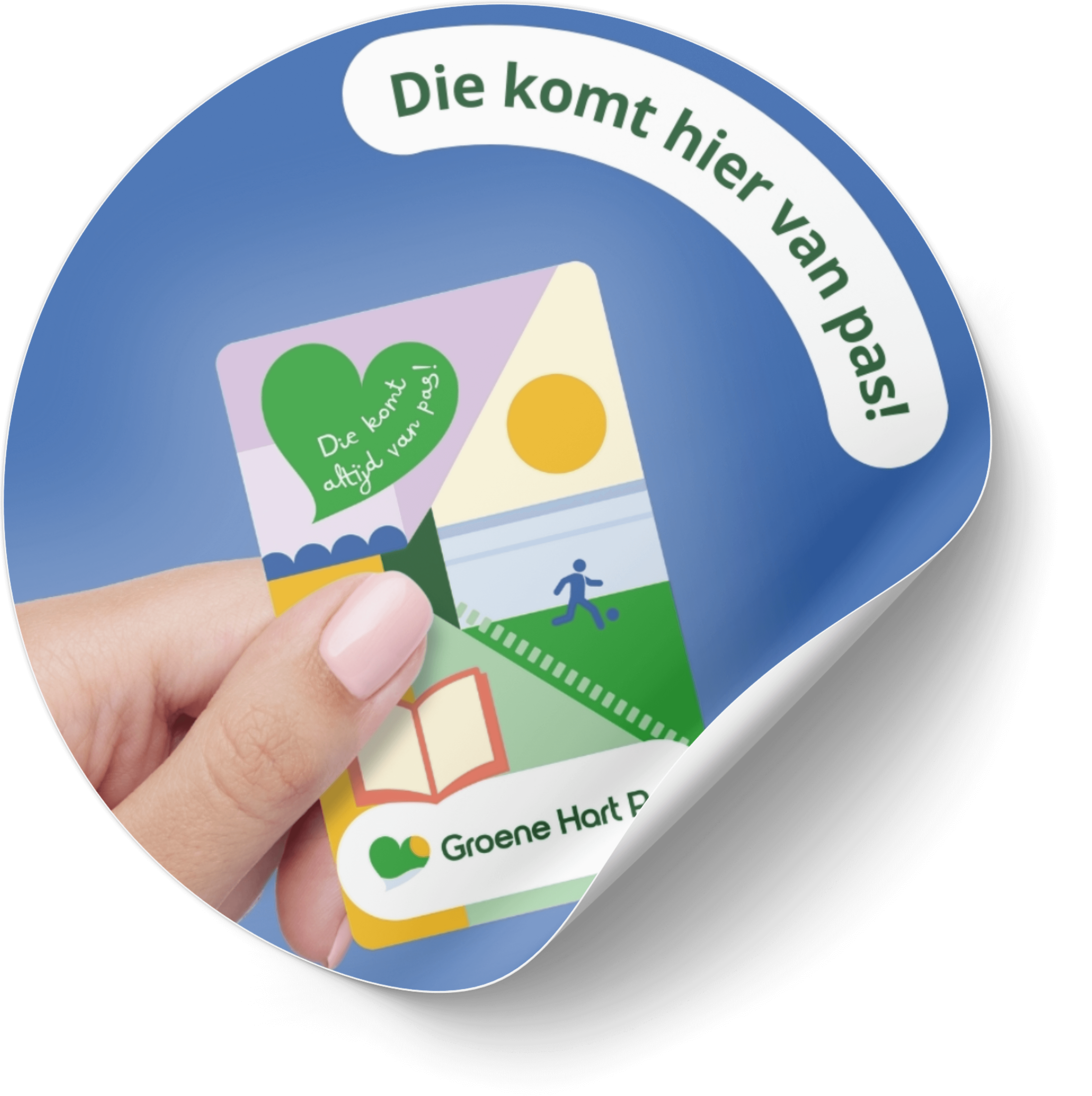 Sticker Groene Hartpas